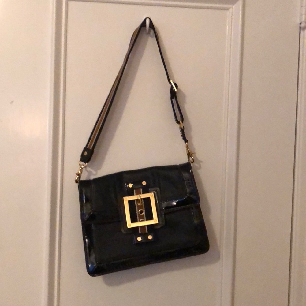 Tory Burch leather buckle shoulder bag